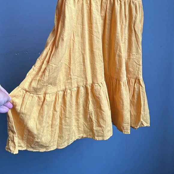 SHEIN Sundress Yellow Gold | V Neck Sundress | Yellow Sundress | Gold Sundress - Picture 3 of 9